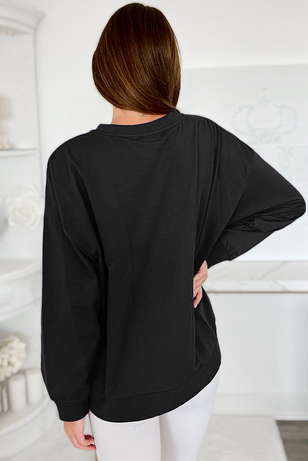 Black game day sweatshirt
