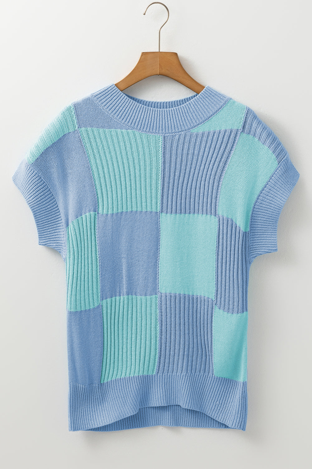 Blue checkered sweater
