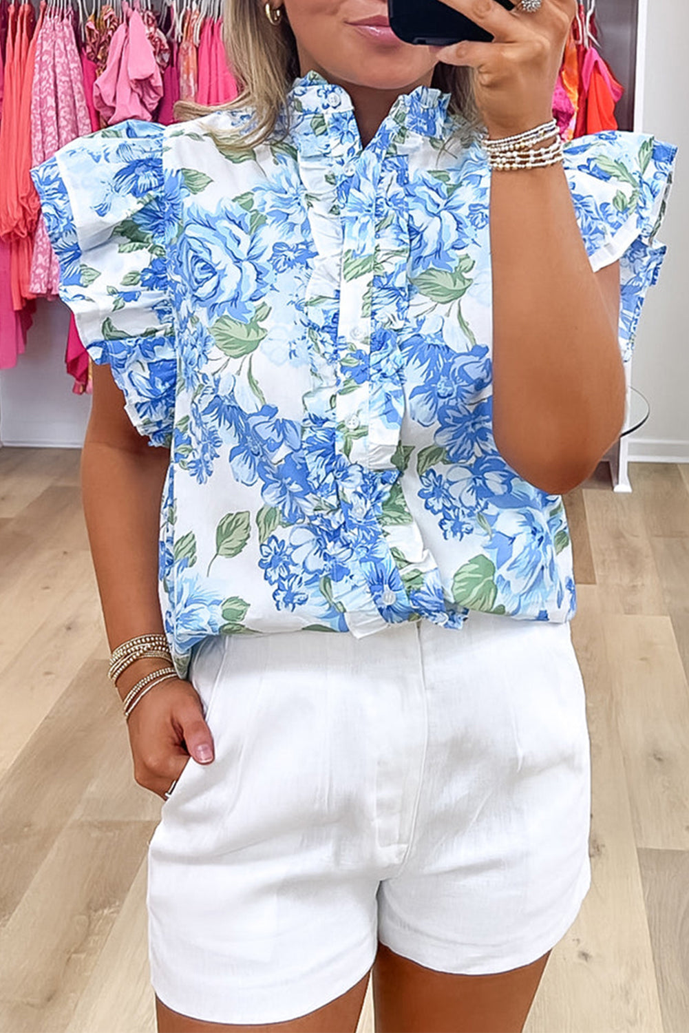 Lily ruffle sleeve top