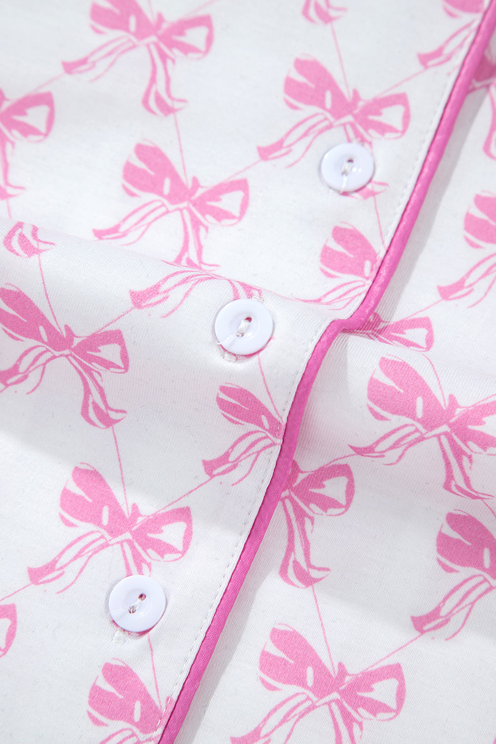 Bow print sleepwear set