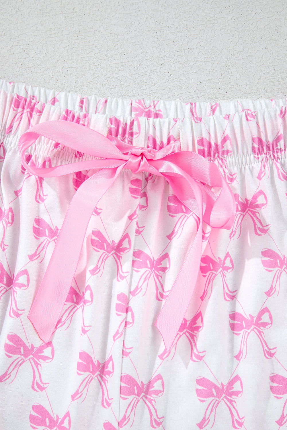 Bow print sleepwear set