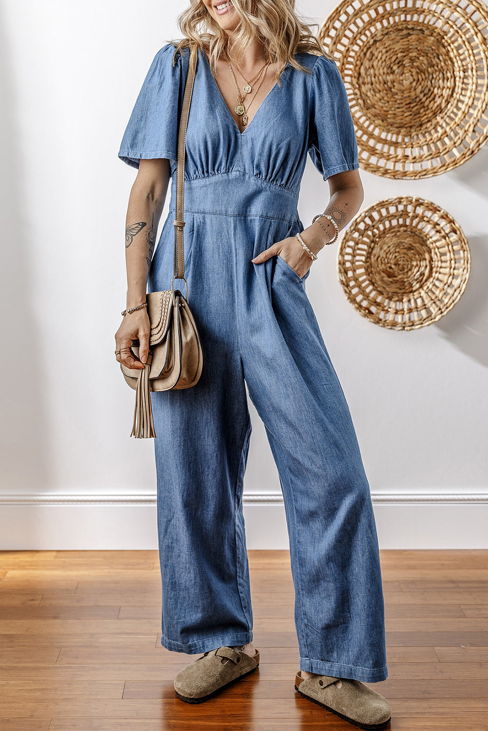 Amelia blue jumpsuit