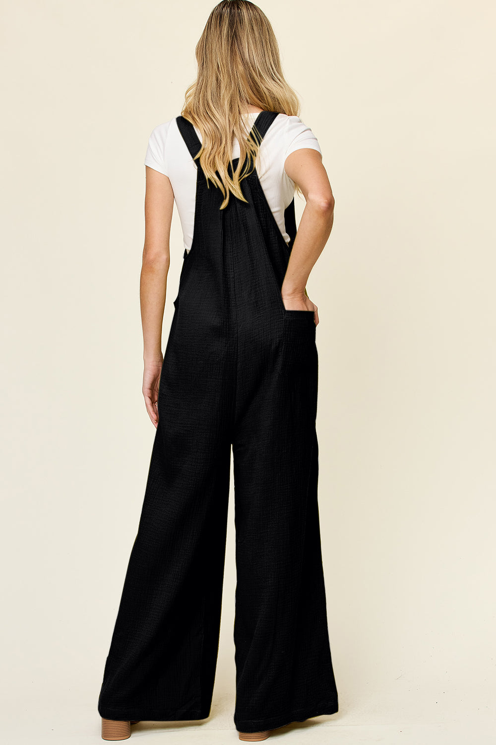 Wide leg overall