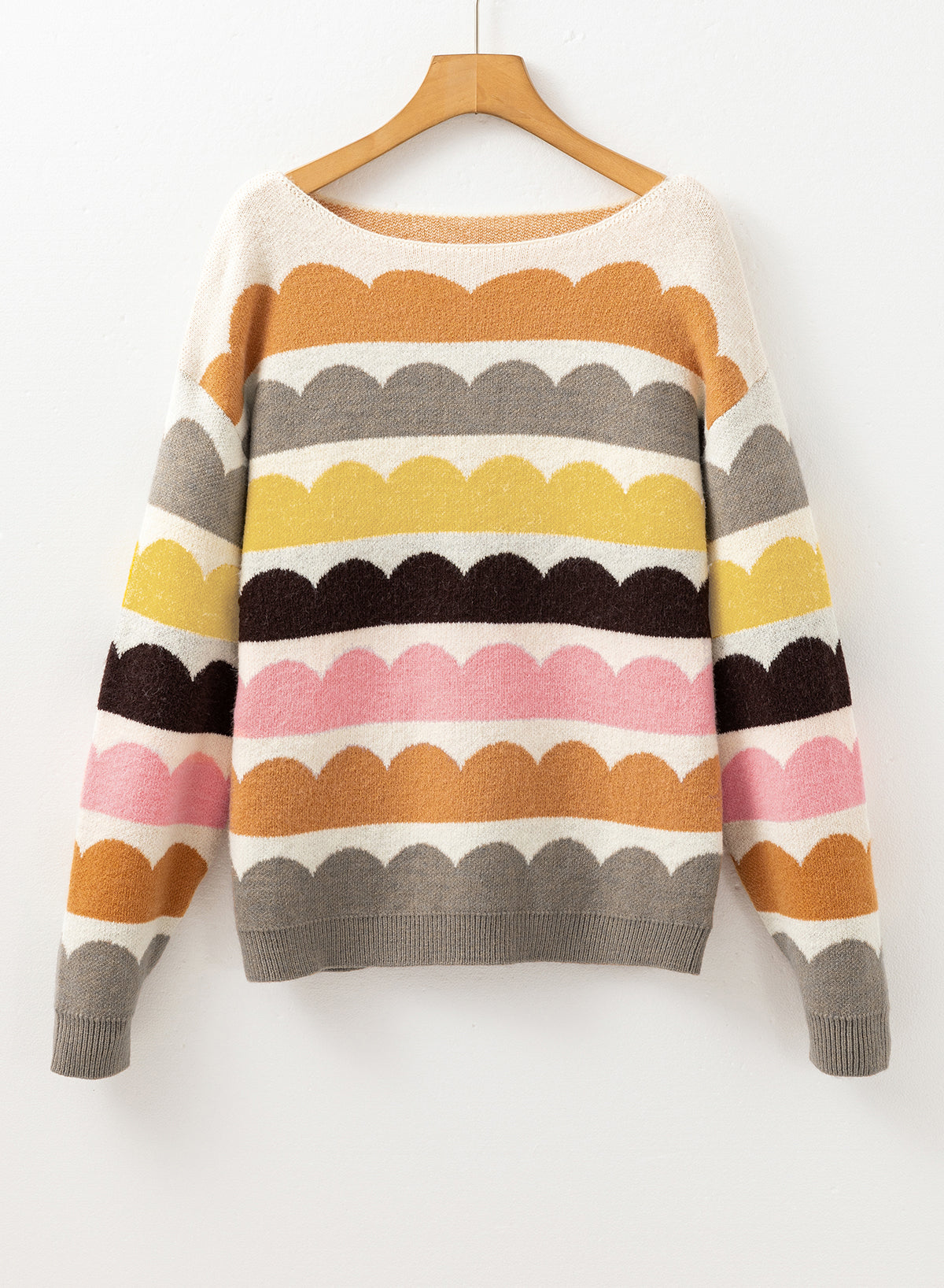 Wave striped sweater