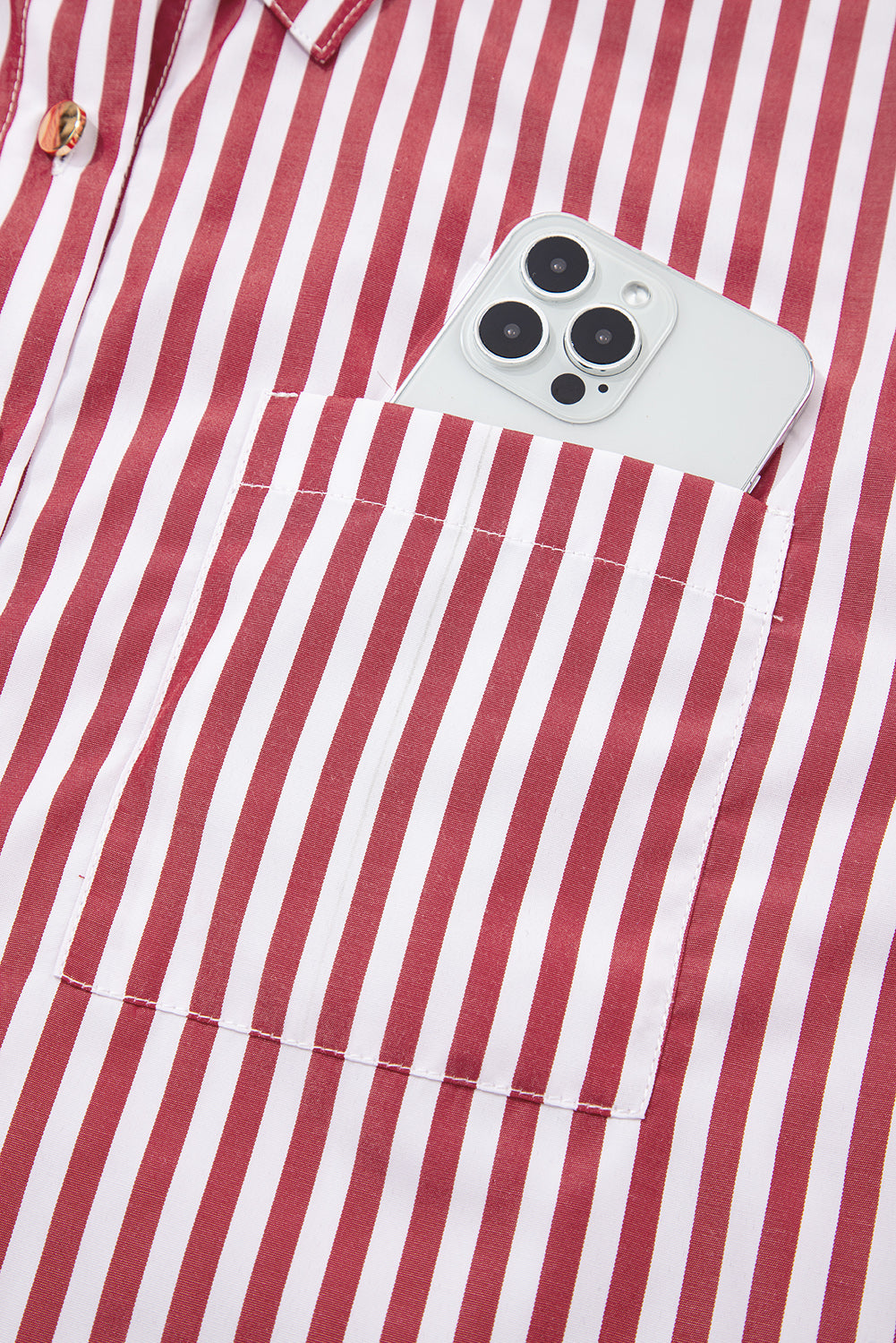 Red striped top