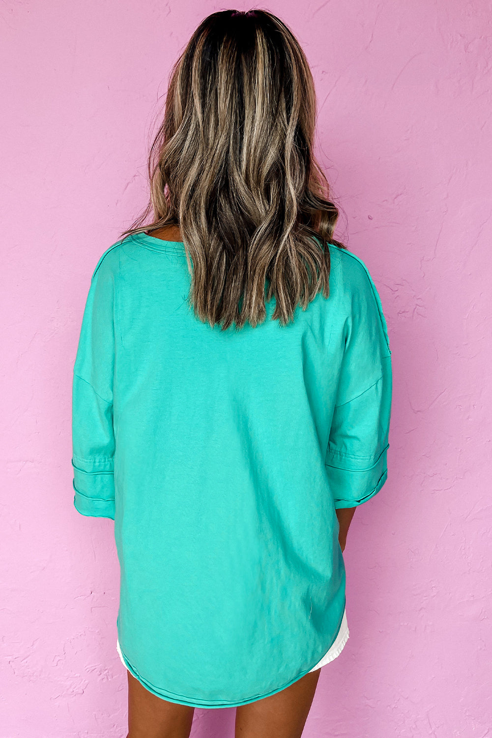 Mint green henley top