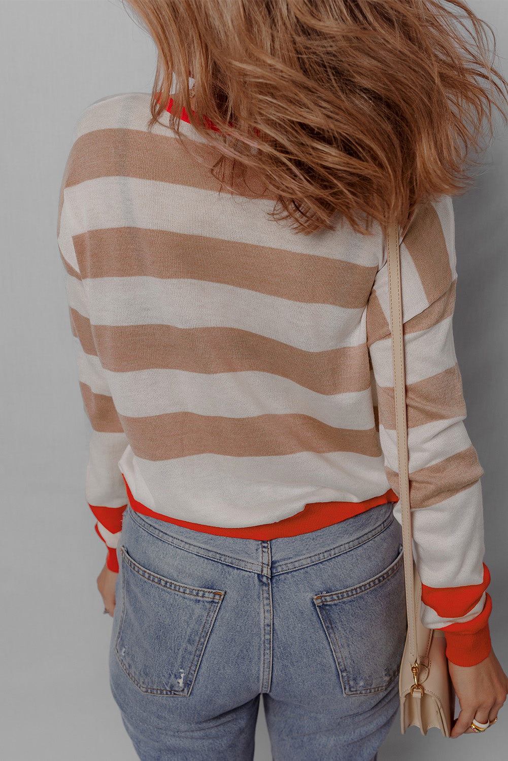 Apricot striped sweater