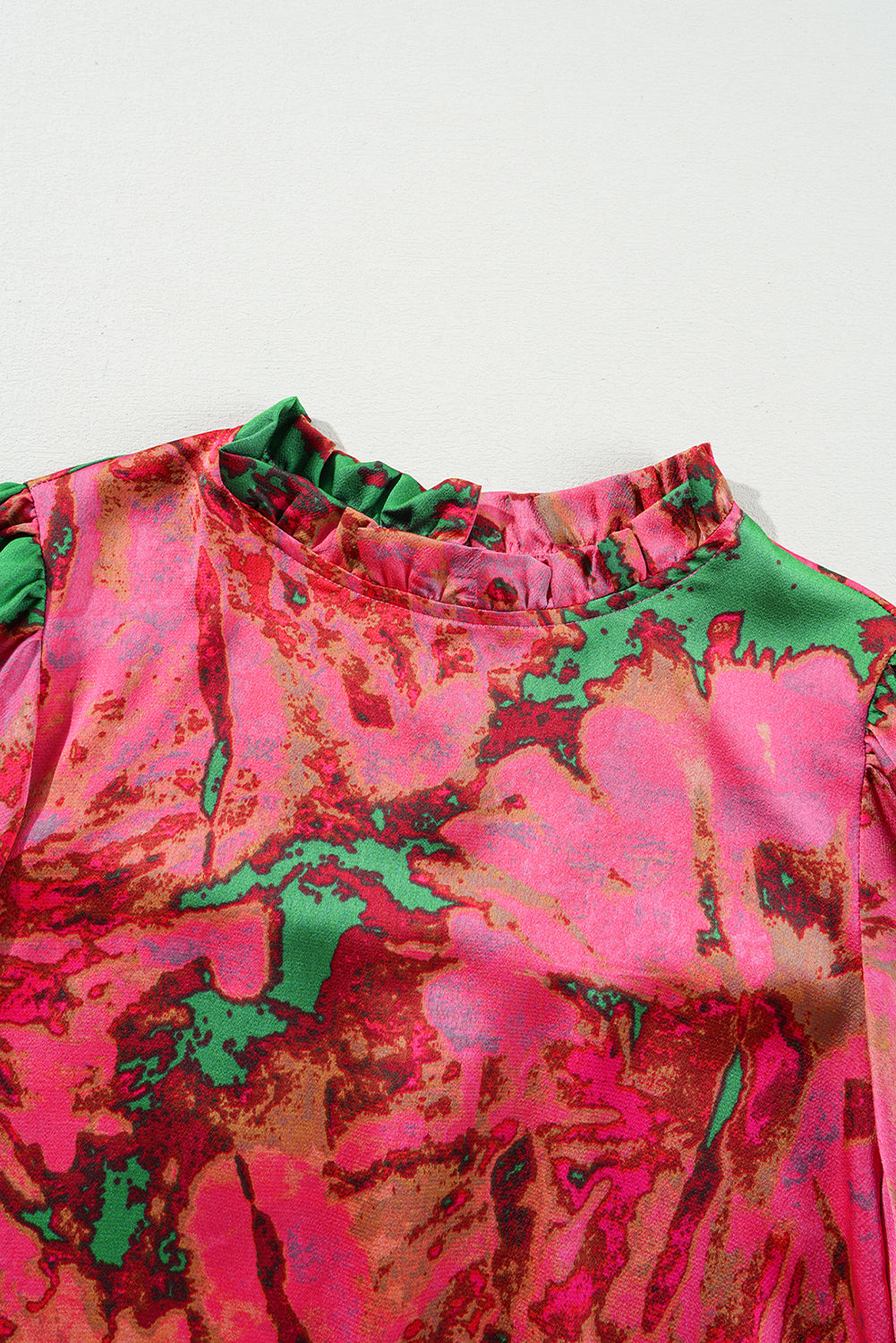 Rose puff sleeve top
