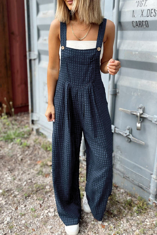 Sail blue plaid overall