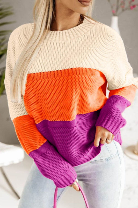 Color block sweater