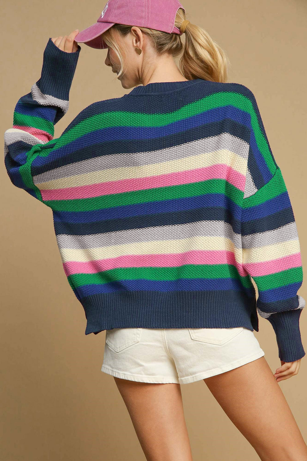 Rainbow striped sweater