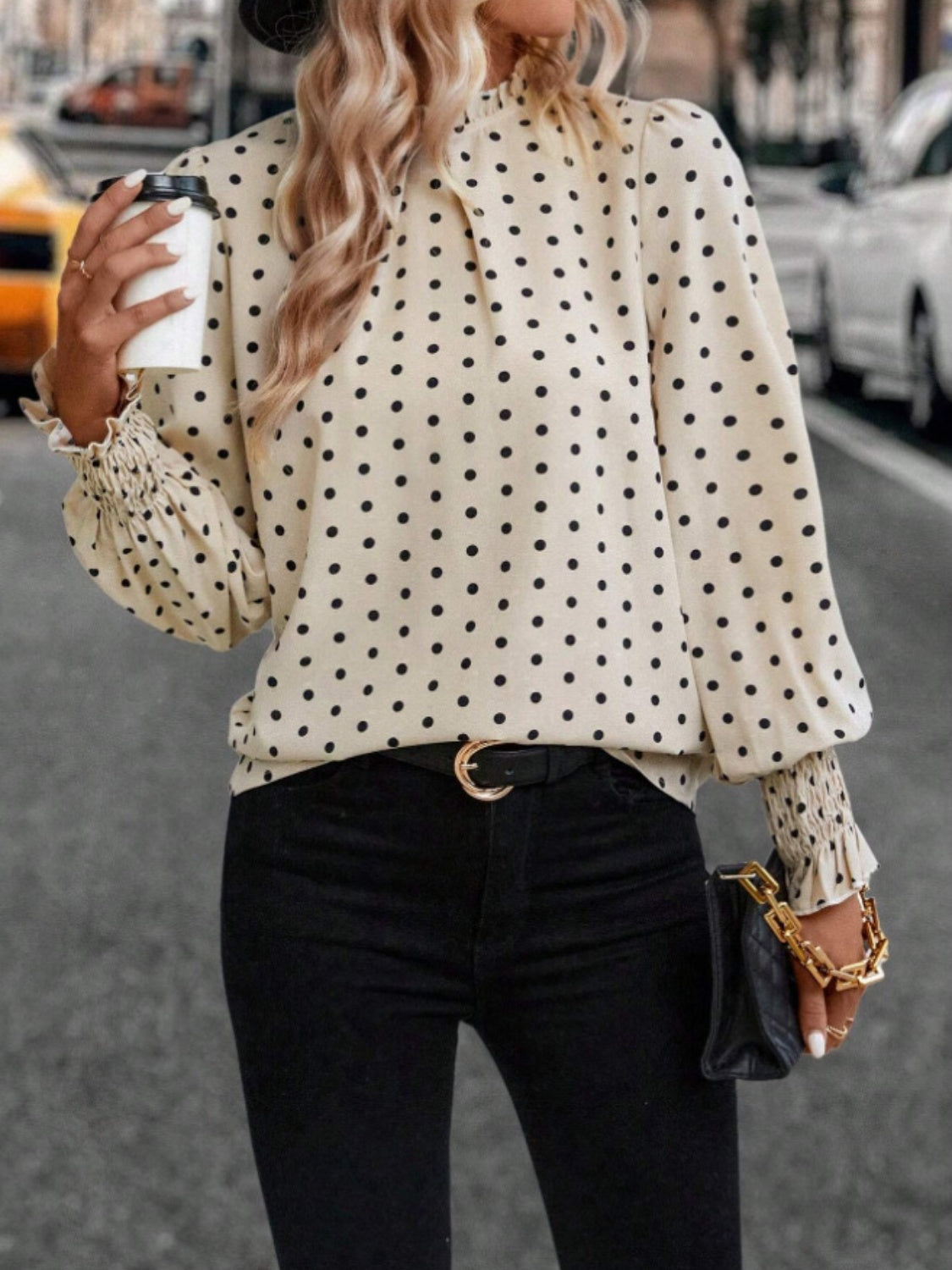 Payton polka dot top