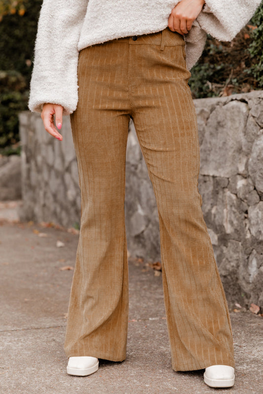 Grapefruit corduroy high waist pants