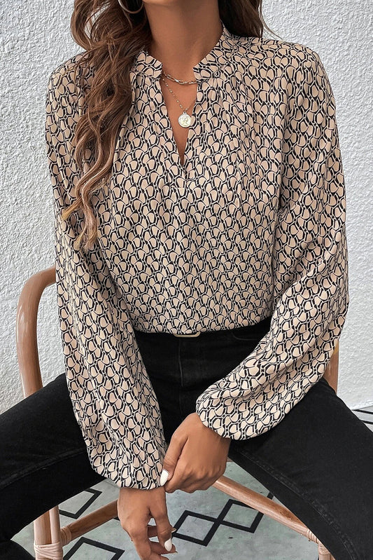 Geometric print top