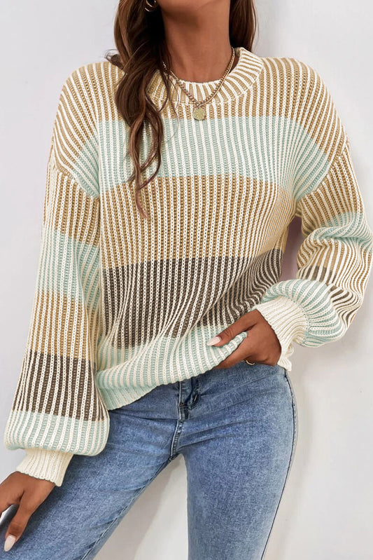 Bubble sleeve sweater (brown)