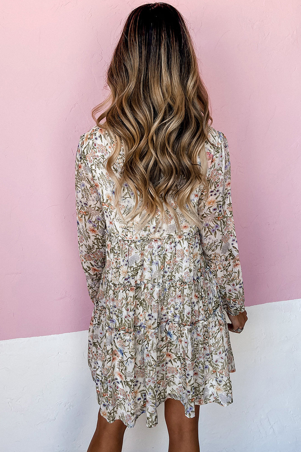 Green Floral Mini Dress