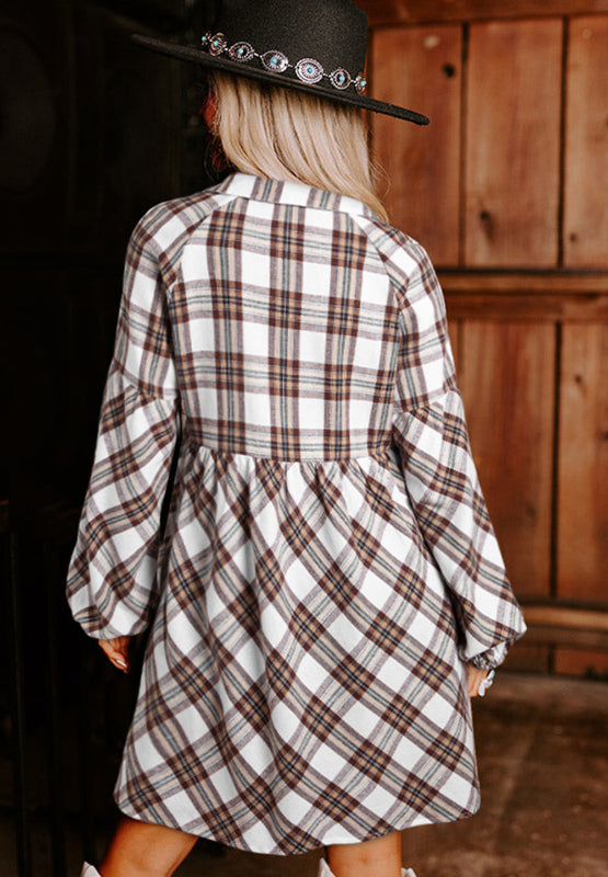 Charley plaid shirt dress