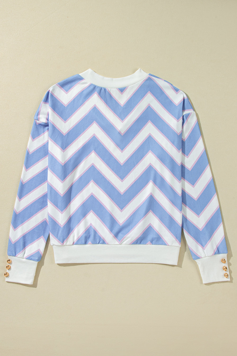 Zigzag striped oversized top