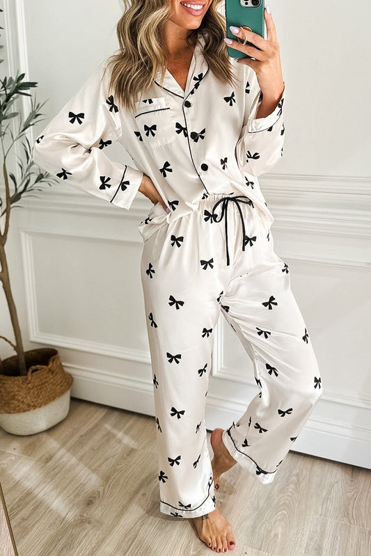 Bow print sleepwear