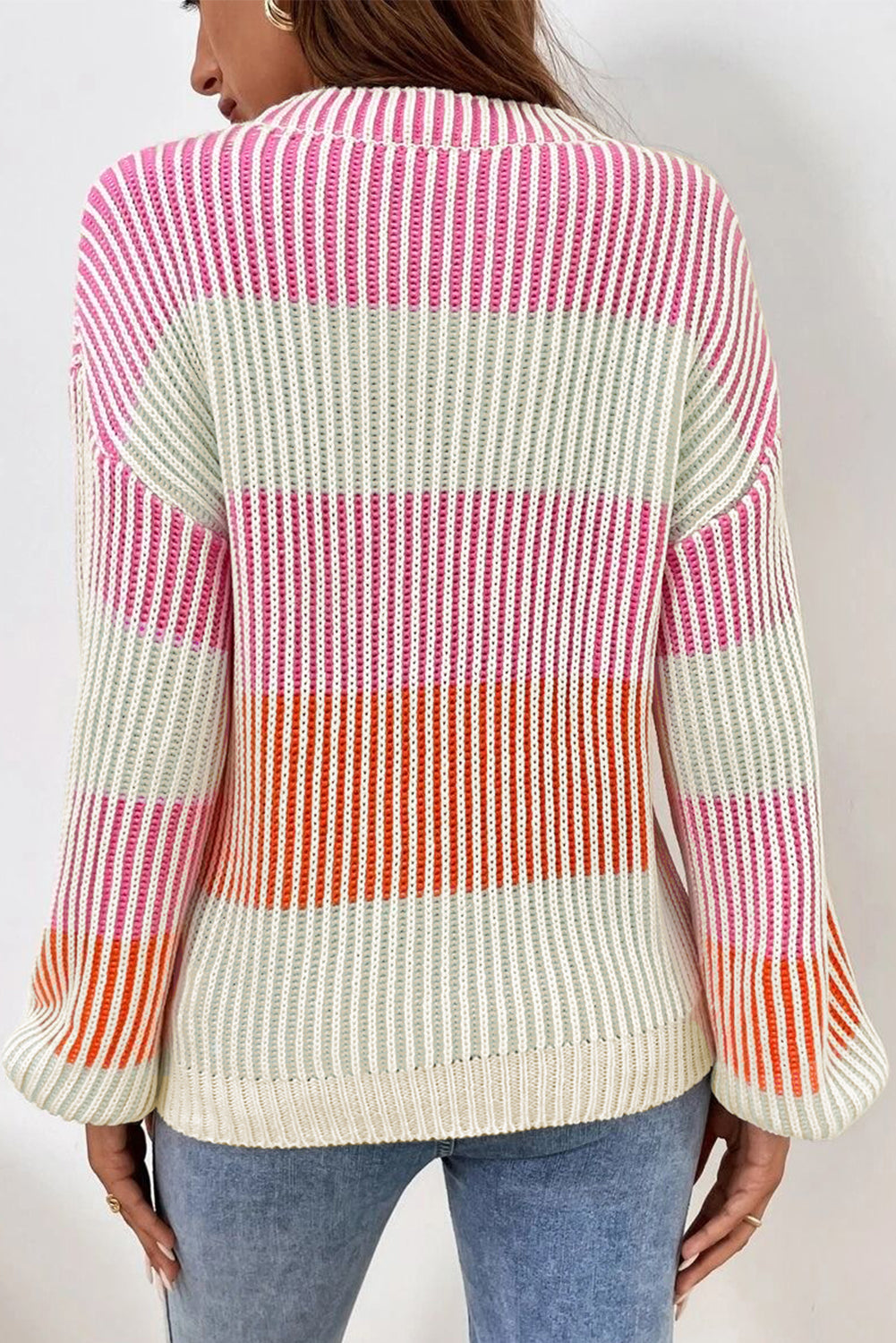 Bubble sleeve sweater (pink)