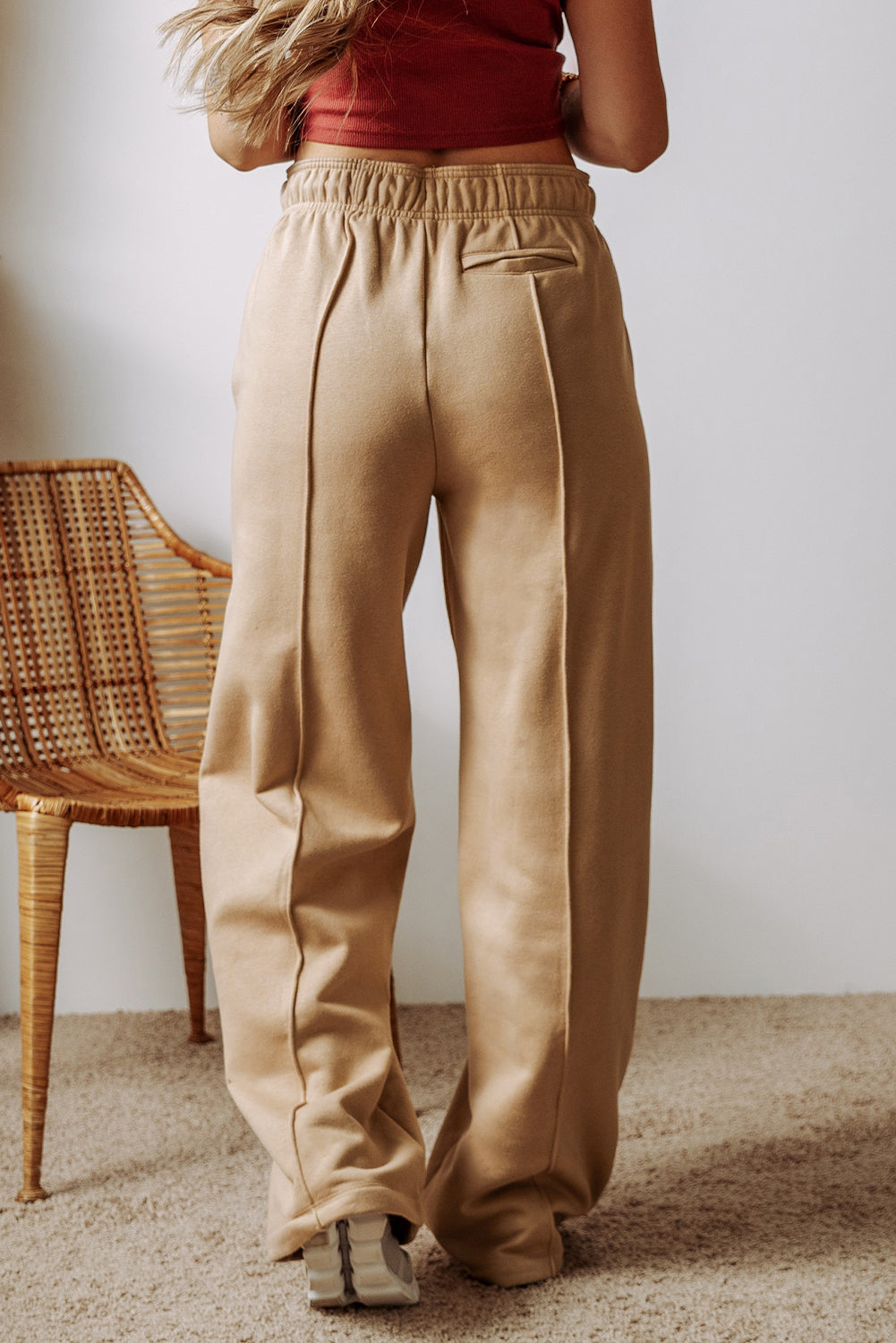 Smoke gray high waist pants