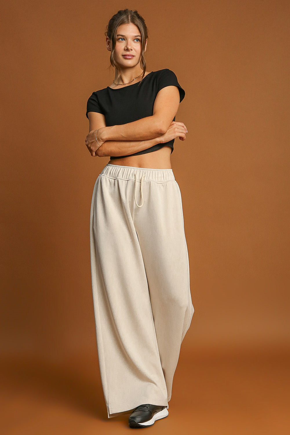 Apricot wide leg pants