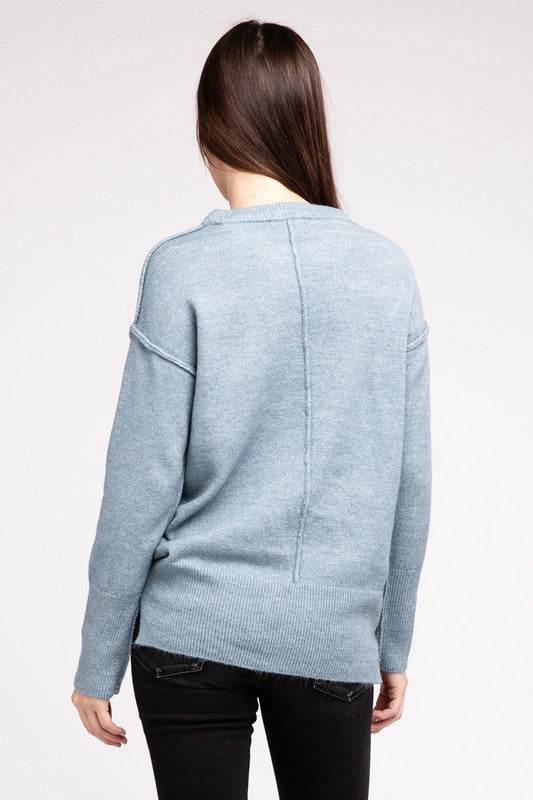 Blue gray sweater